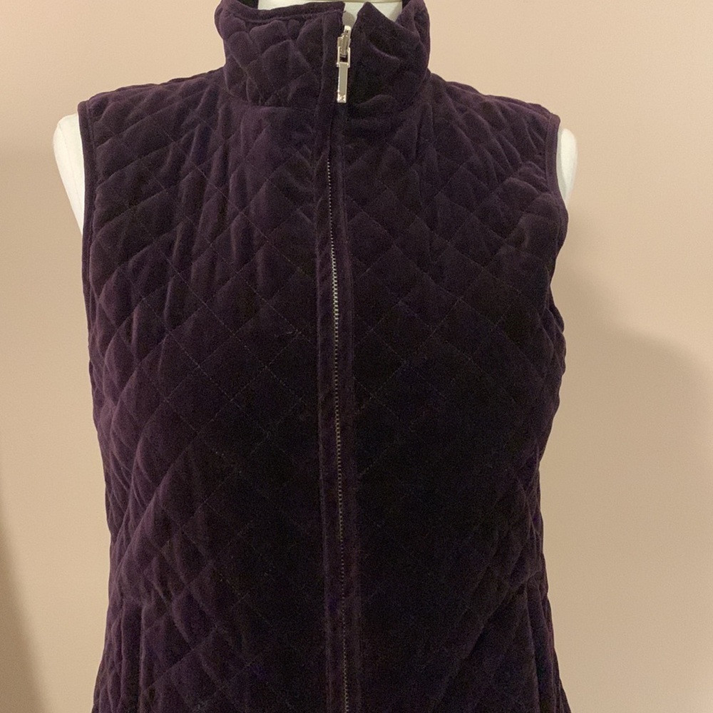 PURPLE Velvet Vest Size S- Good Condition